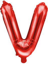  Fólia lufi betű ''V'', 35cm, piros (FB2M-V-007)
