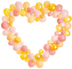  Léggömbfüzér kerettel, rózsaszín, 160 cm (GBS1)