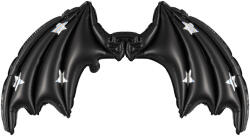  Fólia ballon denevérszárnyak, fekete matt csillagokkal, 85 x 50 cm (FBS3)