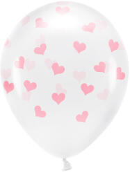  Eco léggömbök 33 cm, szívek, kristálytiszta (1 db / 6 db) (ECO33C-200-099P-6)