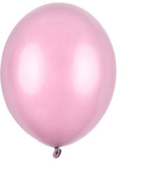 Erős léggömbök 12 cm, metál Candy rózsaszín / pink (1 db / 100 db) (SB5M-081)