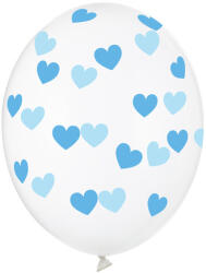  Léggömbök 30 cm, szívek, kristálytiszta (1 db / 50 db) (SB14C-228-099B)