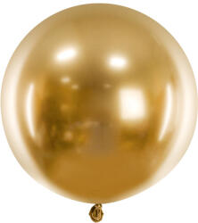  Kerek fényes léggömb 60cm, arany (OLBOM-G-019)