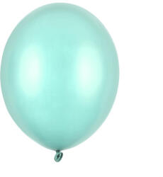 Erős léggömbök 12 cm, fémes mentazöld (1 db / 100 db) (SB5M-103)