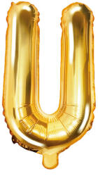  Fólia lufi ''U'' betű, 35cm, arany (FB2M-U-019)