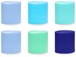  Kréppapír szalag 5 cm x 10 m, kék-zöld mix, 6 db (KRES1)