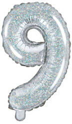  Fólia léggömb ''9'', 35cm, holografikus (FB10H-9-018)