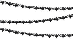  Szövetfüzér Denevérek, fekete, 4m (GRB14)