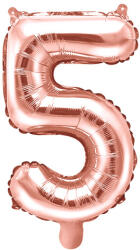  5'' számú fólia lufi, 35 cm, rózsaszín arany (FB10M-5-019R)