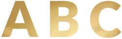 Banner Alphabet, arany, 14cm (1 pkt / 63 db. ) (GRL92-019)