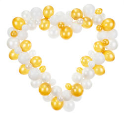  Léggömbfüzér kerettel, fehér, 160 cm (GBS2)