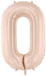  Foil Balloon Number ''0'', 72cm, dark beige (FB230T-0-013C)