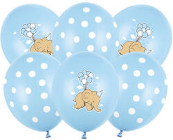  Léggömbök 30cm, Elefánt, Pasztell Baby Blue Mix (1 db / 6 db. ) (SB14P-255-000-6)