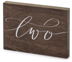  Fa asztalszám, ''Kettő'', 2x18x12, 5 cm (KPZ8-2-100)