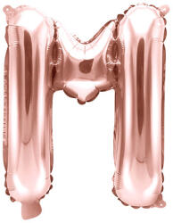  Fólia léggömb ''M'', 35cm, rózsaszín arany (FB2M-M-019R)