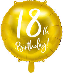  Fólia lufi 18. születésnap, arany, 45 cm (FB24M-18-019)