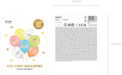  Lufi 30 cm, Egg Hunt, mix (1 pkt / 7 db. ) (SB14P-325-000-7)