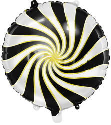  Candy fólia lufi, 35 cm, fekete (FB20M-010)