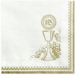  Szalvéta Kehely, fehér, 33 x 33 cm (1 db / 20 db) (SP33-8)