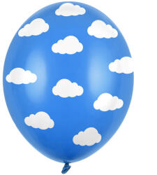 Léggömbök 30cm, Felhők, Pasztell Búzavirágkék (1 db / 50 db. ) (SB14P-230-001)