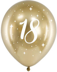 Fényes léggömbök 30 cm, 18, arany (1 db / 6 db) (CHB14-1-18-019-6)