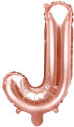  Fólia lufi Betű ''J'', 35 cm, rózsaarany (FB2M-J-019R)