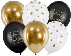  Lufi 30 cm, Boldog Új Évet, mix (1 pkt / 6 db. ) (SB14P-331-000-6)