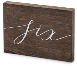  Fa asztalszám, ''Hat'', 2x18x12, 5 cm (KPZ8-6-100)