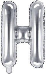  Fólia lufi betű ''H'', 35 cm, ezüst (FB2M-H-018)