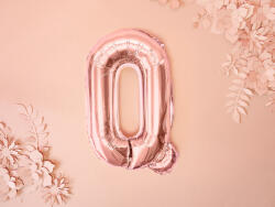  Fólia lufi betű ''Q'', 35 cm, rozéarany (FB2M-Q-019R)