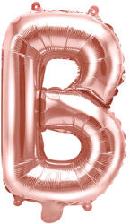  Fólia lufi betű ''B'', 35cm, rózsaszín arany (FB2M-B-019R)