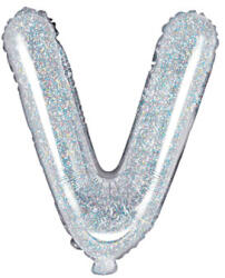  Fólia lufi betű ''V'', 35cm, holografikus (FB2H-V-018)