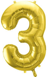  3'' számú fólia lufi, 72 cm, világos arany (FB230S-3-019J)