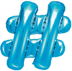  Fóliás léggömb #, 35 cm, kék (FB12M-001)