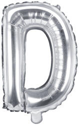  Fólia Lufi Betű ''D'', 35cm, ezüst (FB2M-D-018)