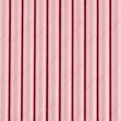  Papír szívószál, világos rózsaszín, 19, 5 cm (1 db / 10 db) (SPP9-081J)