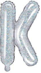  Fólia léggömb betű ''K'', 35 cm, holografikus (FB2H-K-018)