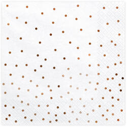  Pöttyös szalvéták, fehér, 33x33cm (1 db / 20 db) (SP33-88-008)