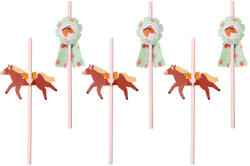  Straws Horses, 19, 5 cm, mix (1 pkt / 6 db. ) (NSL2)