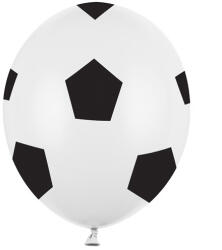 Léggömbök 30 cm, futball, tiszta fehér (1 db / 6 db) (SB14P-299-008B-6)