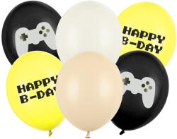  Balloons 30 cm, Happy B-day, mix (1 pkt / 6 pc. ) (SB14P-336-000-6)