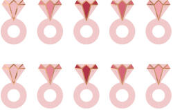  Italcímkék Szívek, 4x6, 5 cm, mix (1 pkt / 10 db. ) (WSZ9)