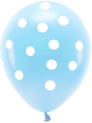  Pasztell Eco Balloons 33 cm, Pöttyös, égszínkék (1 db / 6 db. ) (ECO33P-202-011-6)