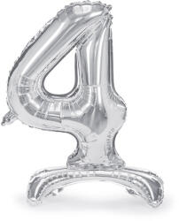  Álló fólia lufi ''4'' számú, 70cm, ezüst (FB102M-4-018)