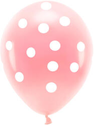 Pasztell Eco Balloons 33 cm, Dots, világos rózsaszín (1 db / 6 db) (ECO33P-202-081J-6)