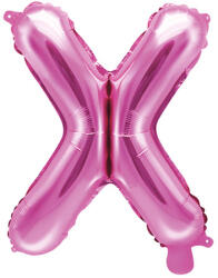  Fólia léggömb betű ''X'', 35 cm, sötét rózsaszín (FB2M-X-006)