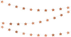  Garland Stars, rózsaszín arany, 3, 6 m (GLS8-019R)