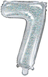  7'' számú fólia léggömb, 35 cm, holografikus (FB10H-7-018)