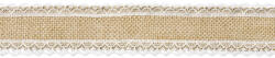  Juta szalag csipkével, 5x500cm (TJ3-5)