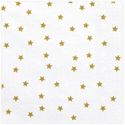  Szalvéták Csillagok, arany, 33x33cm (1 db / 20 db. ) (SP33-39-019)